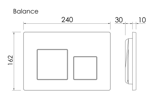 Клавиша смыва механическая Ceramica Nova Balance/Square CN12-002W цвет белый - фото 3
